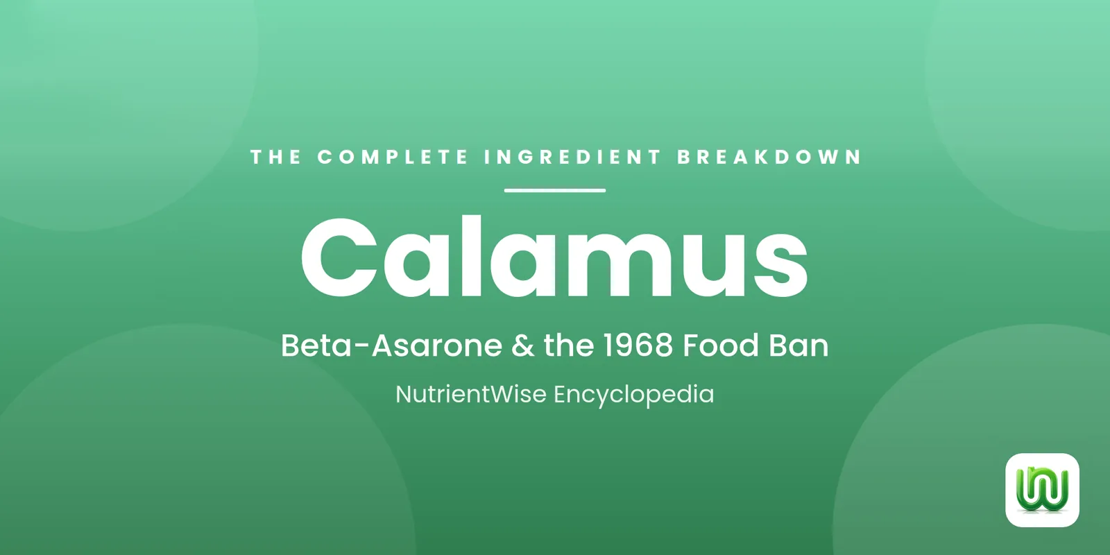 Calamus: The Complete Ingredient Breakdown